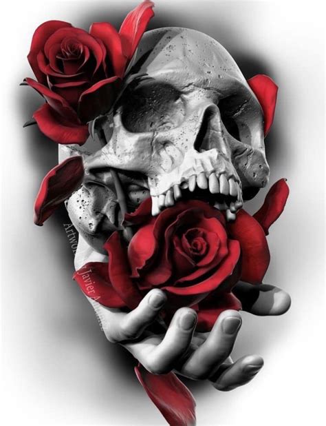 Skull And Roses Drawings - Drawing.rjuuc.edu.np