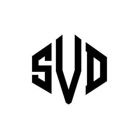 SVD letter logo design with polygon shape. SVD polygon and cube shape ...