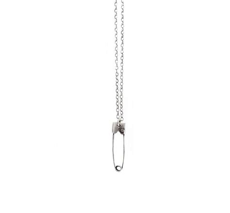 Safety Pin Necklace | Necklace, Safety pin, Silver