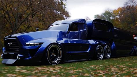 Ford Mustang Semi-Truck Digital Render - YouTube