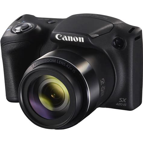 Canon PowerShot SX420 IS Digital Camera (Black) 1068C001 B&H