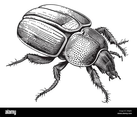 Beetle insect sketch hand drawn sketch Vector illustration Stock Vector ...