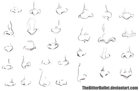 how to draw a front view nose - Google Search | Nose drawing, Manga ...