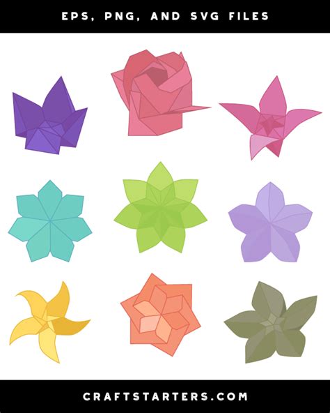 Origami Flower Clip Art