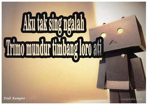 32 Quotes Patah Hati dari Lirik Lagu Didi Kempot