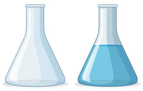 Two beakers with and without water 447112 Vector Art at Vecteezy