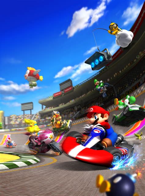 Mario Kart (Wii) Artwork including a massive selection of characters ...