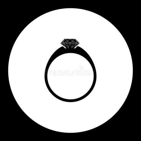 One Brilliant Ring Simple Silhouette Black Icon Stock Vector ...