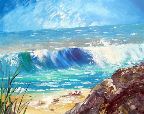 Seascape paintings, Seascape, Wave painting