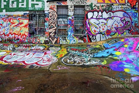 Graffiti in a skateboard park Photograph by Ken Biggs - Fine Art America