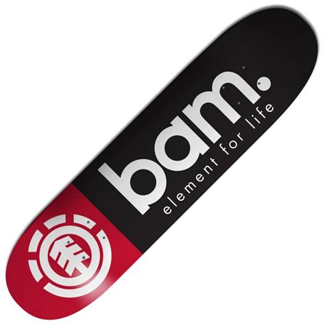 Element Skateboards Bam Margera Black Red Skateboard Deck 8.25 ...