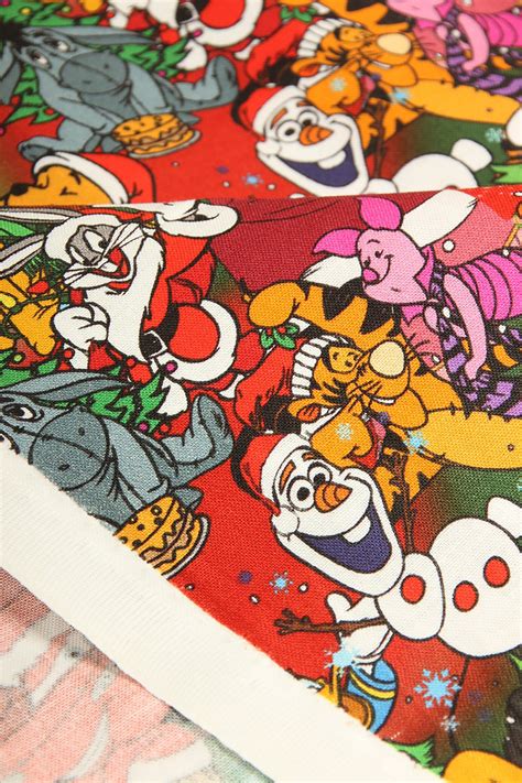 Christmas Disney Fabric Christmas Fabric 100% Cotton Fabric | Etsy