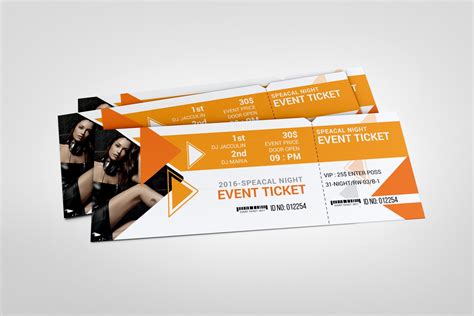 Elegant Event Ticket Design Template 6 | Ticket design template, Ticket ...