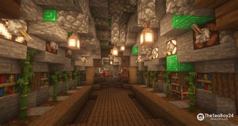 Minecraft Cave Trading Hall Design