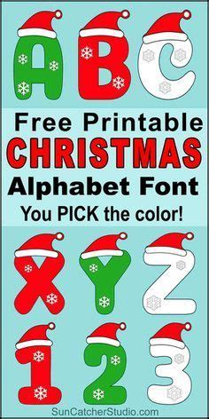 Christmas Font (Printable Alphabet Letters & Clipart) - DIY Projects ...