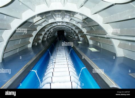 Brussels Belgium Atomium Inside Tube Stock Photo - Alamy