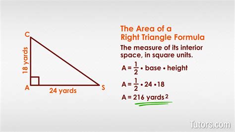 Area Right Angled Triangle