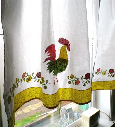 VINTAGE KITCHEN CURTAINS / Retro Handmade by AtomicFoxVintage