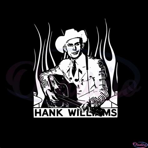 Hank Williams Vintage Country Music Svg Cutting Files