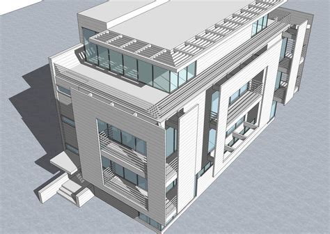 Sketchup 3D Architecture models- Rickmers House(Richard Meier) – CAD ...