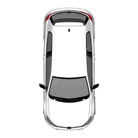 White Car Top View Vector, Car, Vehicle, Transport PNG and Vector with ...