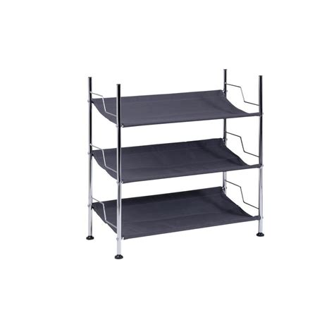 Honey-Can-Do 3-Tier Canvas Shoe Rack-SHO-01818 - The Home Depot