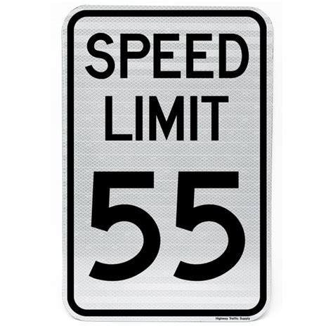 SPEED LIMIT 55 MPH Sign 24"x30" 3M Engineer Reflective. By Highway ...