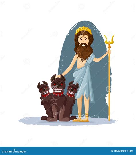 Hades, the God of the Underworld, Ancient Greek God Stock Vector ...