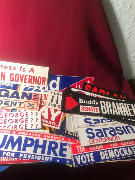 Lot - Vintage Political, Etc. Bumper Stickers