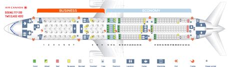 Seat map Boeing 777-200 Air Canada. Best seats in plane