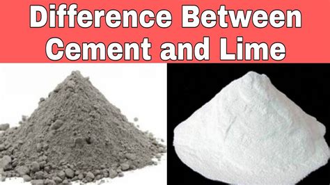 Difference Between Cement and Lime | cement and Lime | Civil ...