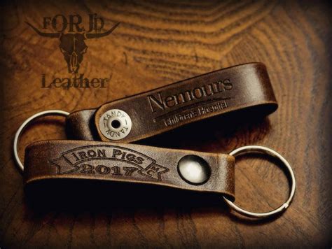 Personalized Leather Keychain, Leather Keychain, Key Chain, Engraved ...