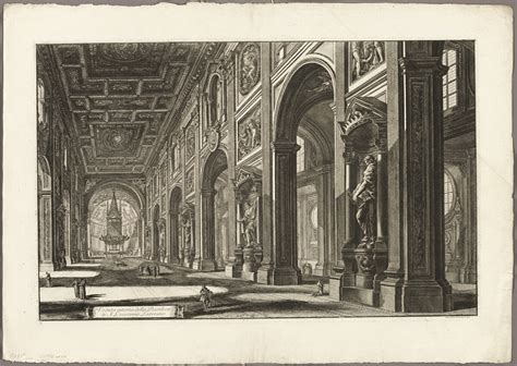 Interior view of the Basilica of St. John Lateran, from Views of Rome ...