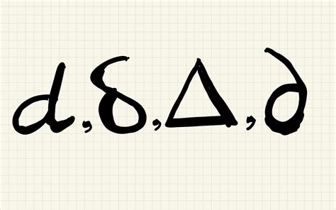 The Difference Between 𝑑, 𝛿, Δ and ∂ in Physics and Mathematics | by ...