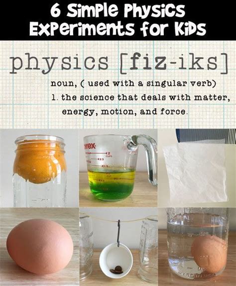 Simple Experiments Of Physics - Worksheet24