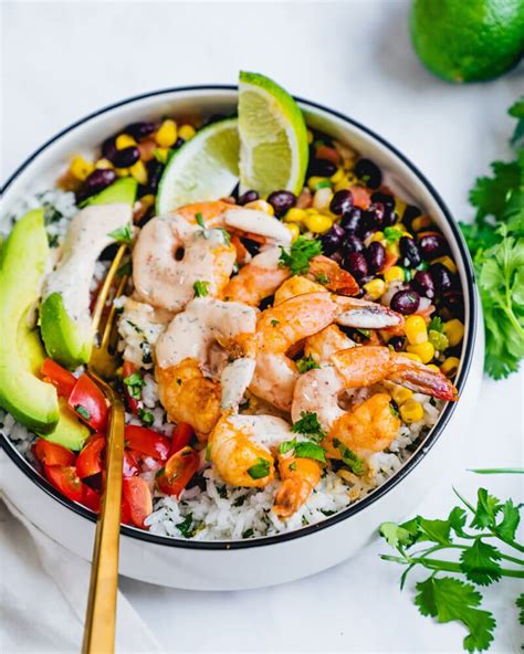 Shrimp Bowl with Cilantro Lime Rice