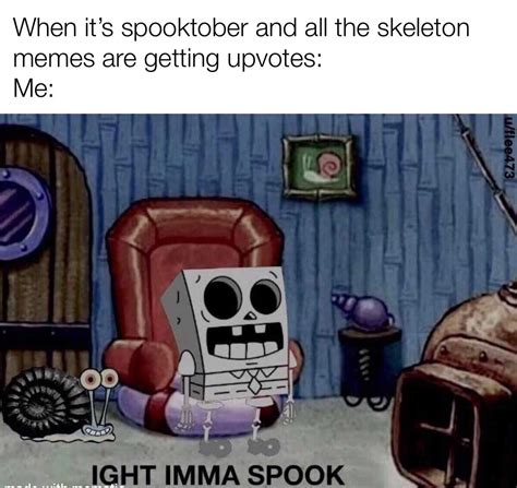 Spooky Scary Spongebob Skeleton : r/memes