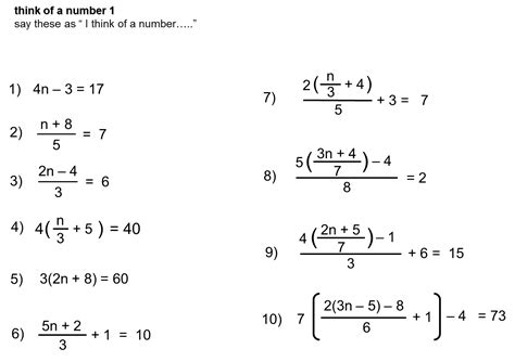 MEDIAN Don Steward mathematics teaching: linear equations sheets