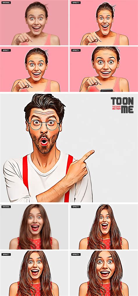 Toon-Me Photoshop Action - Cartoon Caricature