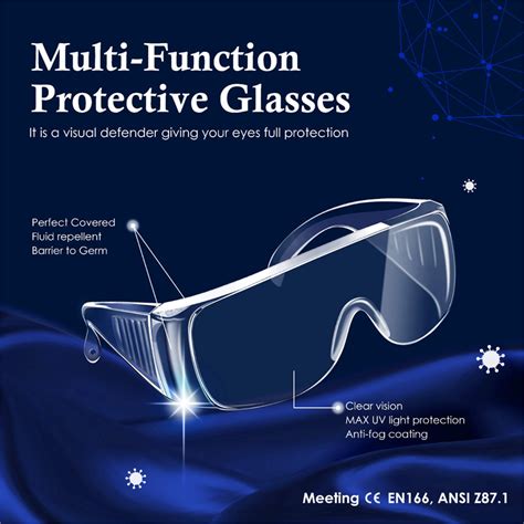 Supply Anti-Fog Safety Glasses meeting EN166 & ANSI Z87.1 Standards ...