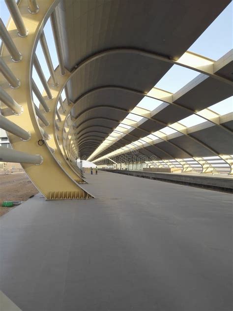 First Train Station in the Middle of Saudi Arabia Desert Stock Photo ...