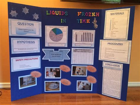 Chemistry project. Freezing different liquids. 6th grade. | Science ...