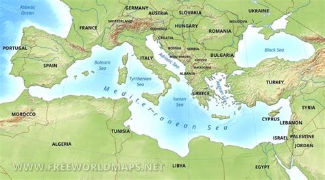 Mediterranean map