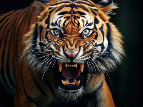 Angry Tiger Face Images