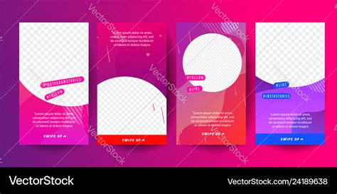 Editable story cover design for instagram stories Vector Image