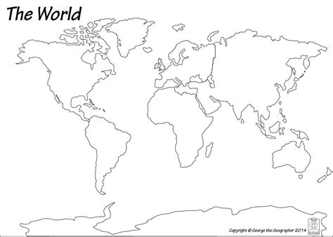 Printable Blank World Map