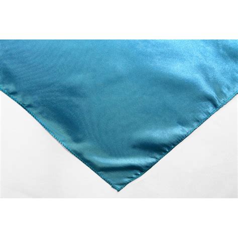 Aqua Blue Square 54” Satin Table Overlay– CV Linens