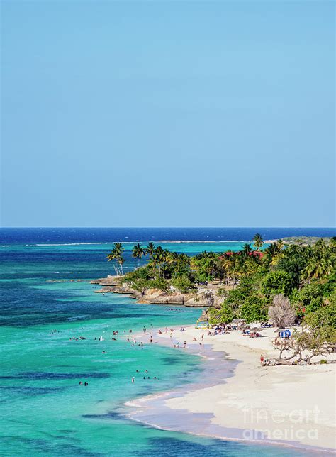 Guardalavaca Beach, elevated view, Holguin Province, Cuba Photograph by ...