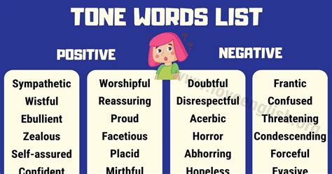 Tone Words: 160 Useful Words to Describe Tone (with Examples) - Love ...