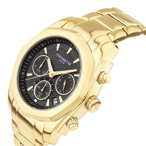 Men's Solar Chronograph Watch in Gold Tone Stainless Steel